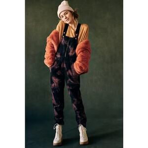 Anthro Pilcro Stonewashed Purple Zipper Front Corduroy Slim Overalls